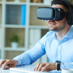 Man with VR Headset on